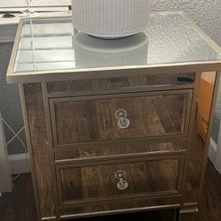 Mirrored Nightstand 