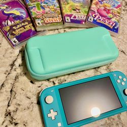 Nintendo Switch Lite Turquoise In Great Condition 