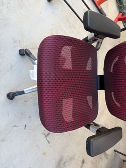 Dexley Red Mesh Office Chair with Armrests
