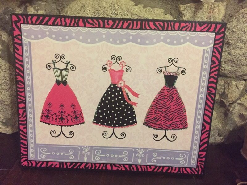 Girly wall art/little girls frame decor