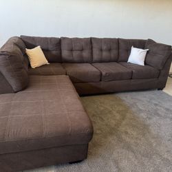Brown Sectional Sofa Couch Sala 