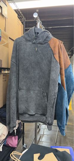 Men’s Oversized Hoodie with Leather