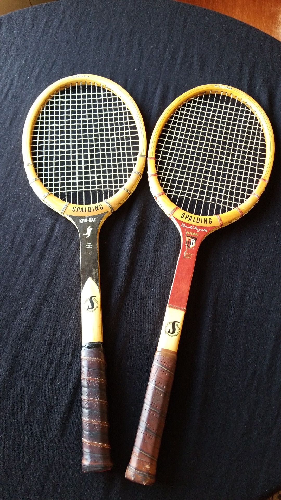 Vintage Spalding Tennis Rackets, Pair