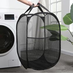 Handy Laundry Collapsible Mesh Pop Up Hamper with Wide Opening and Side Pocket – Breathable. ( please follow my page all brand new )
