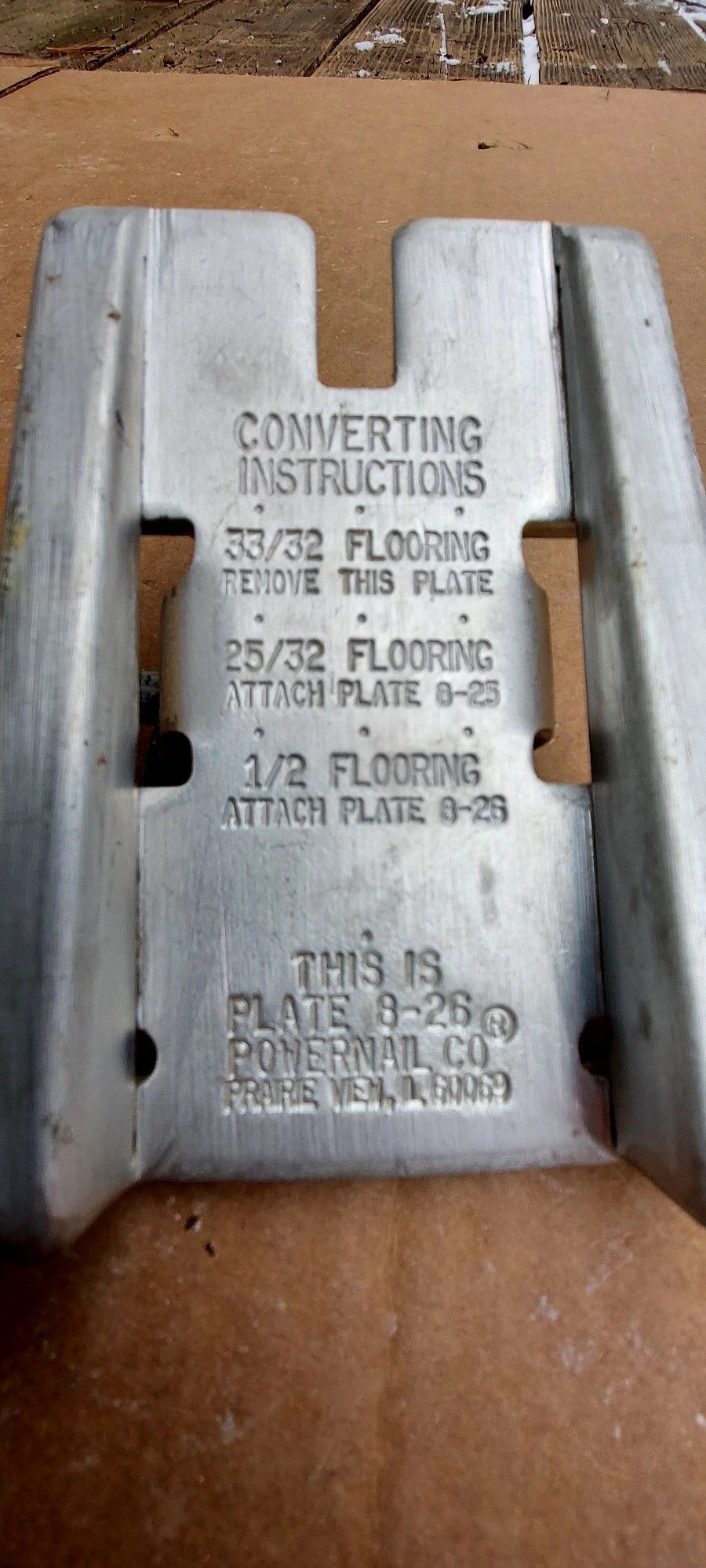 Woodfloor Nailer Plate