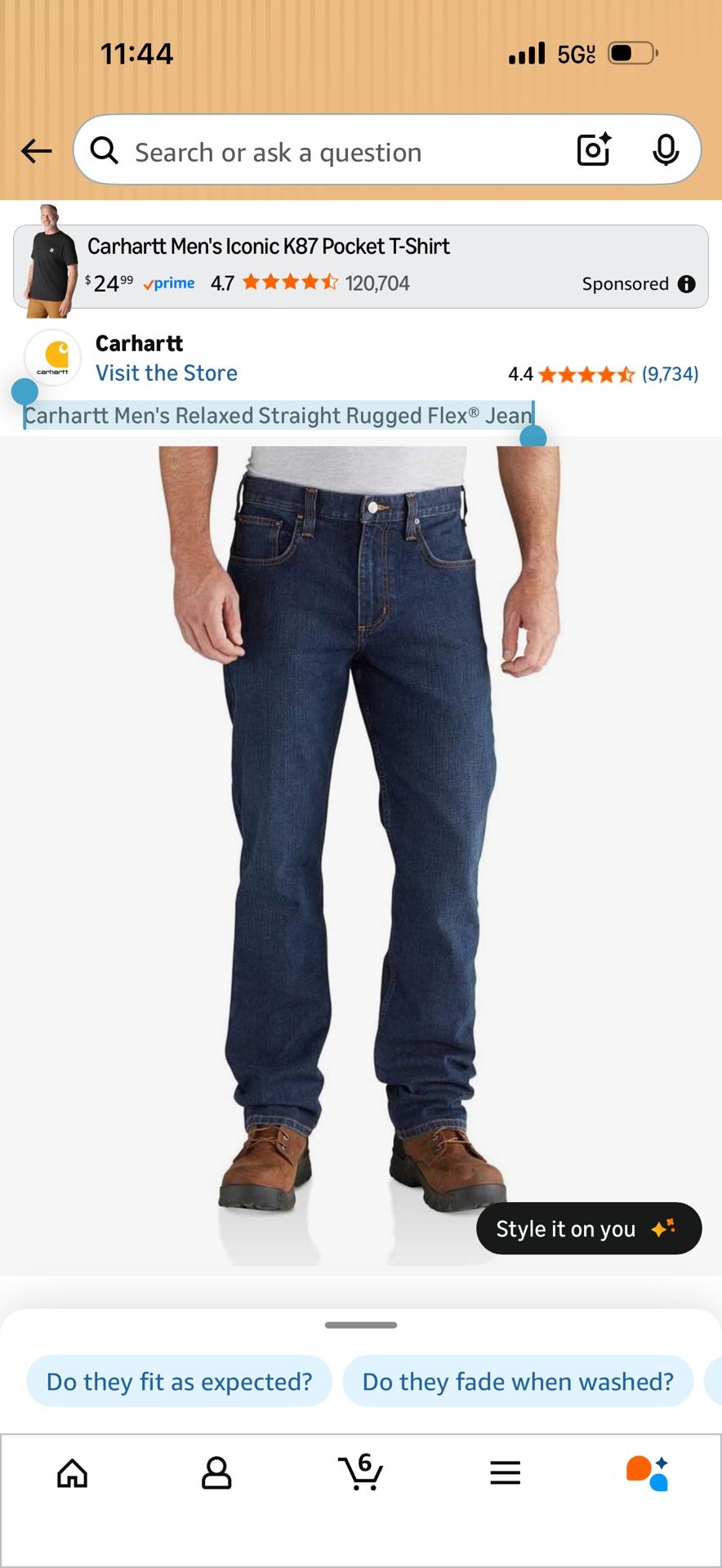 Carhartt Men's Relaxed Straight Rugged Flex® Jean