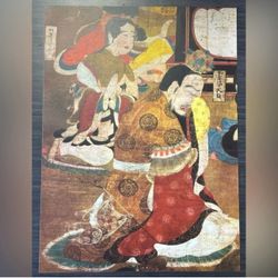 Nirvana Buddhism Death of Buddha Original Vintage Fine Art Print Poster Japan 1960’s Japanese Buddhist Italy Antique Heian Period Wakayama