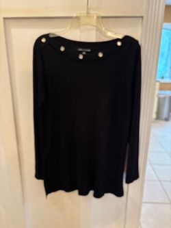 Cable & Gauge Black Long Sleeve Sweater