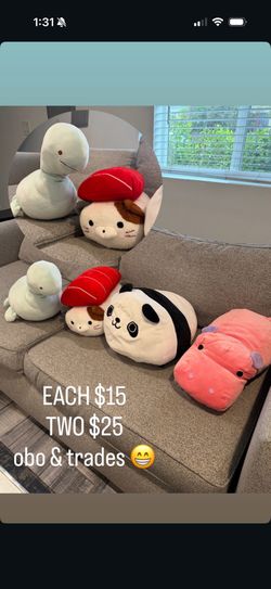 Cute Plush Stuffed Animals – Like New – $15 Each or 2 for $25