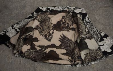 Rebel Vengeance- Winged skull tapestry Jacket