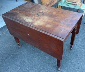 Vintage Dark Walnut Dropleaf Table for Restoration