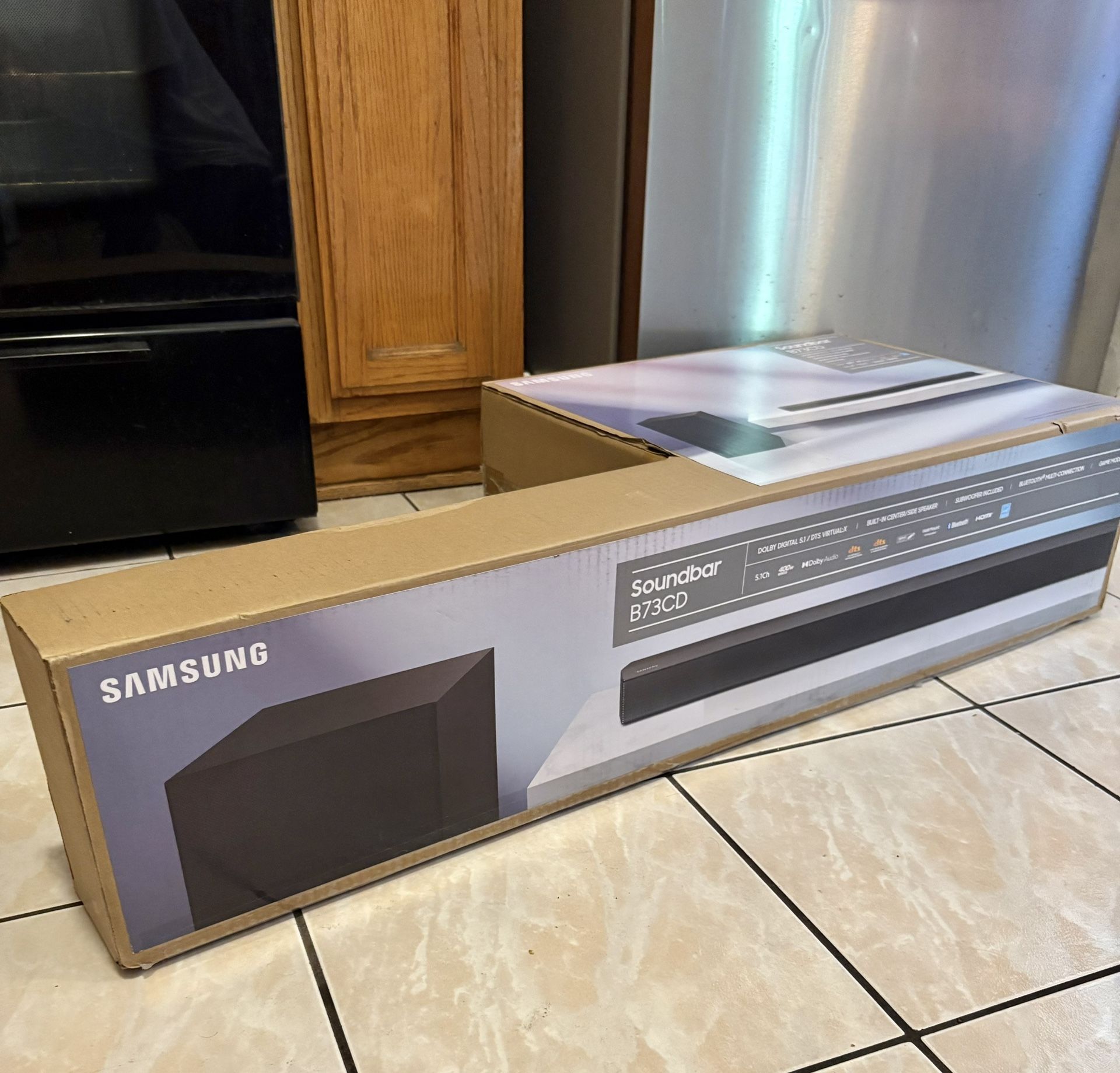SAMSUNG HW-B73CD Soundbar System (New) – 3D Surround | 450W Power | Wireless Sub | 4K HDR