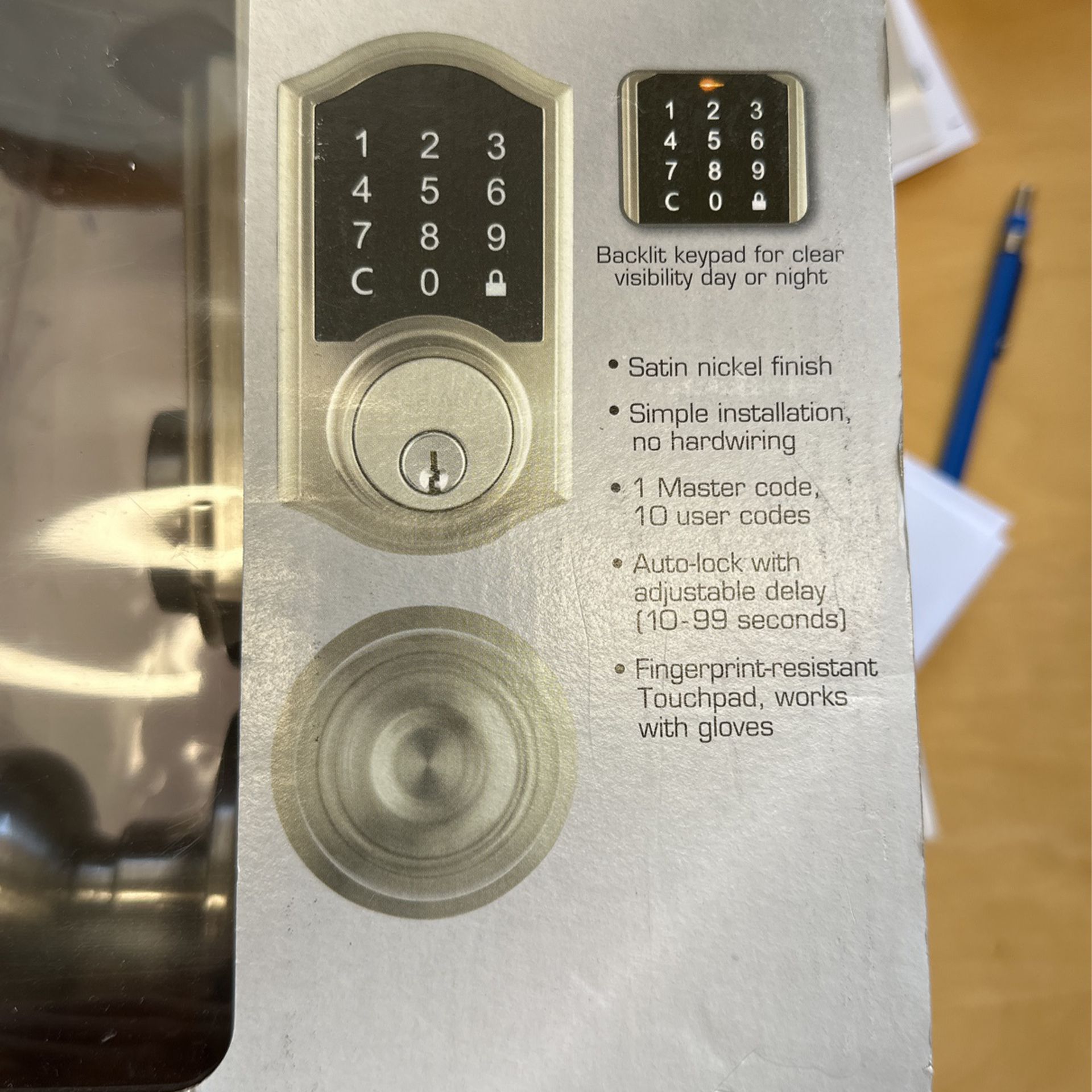 Deadbolt With Electronic Touchpad