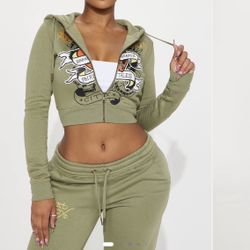 Ed Hardy Zip Front Hoodie