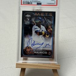 Ronny Mauricio Topps Chrome Rookie Auto PSA 9 METS