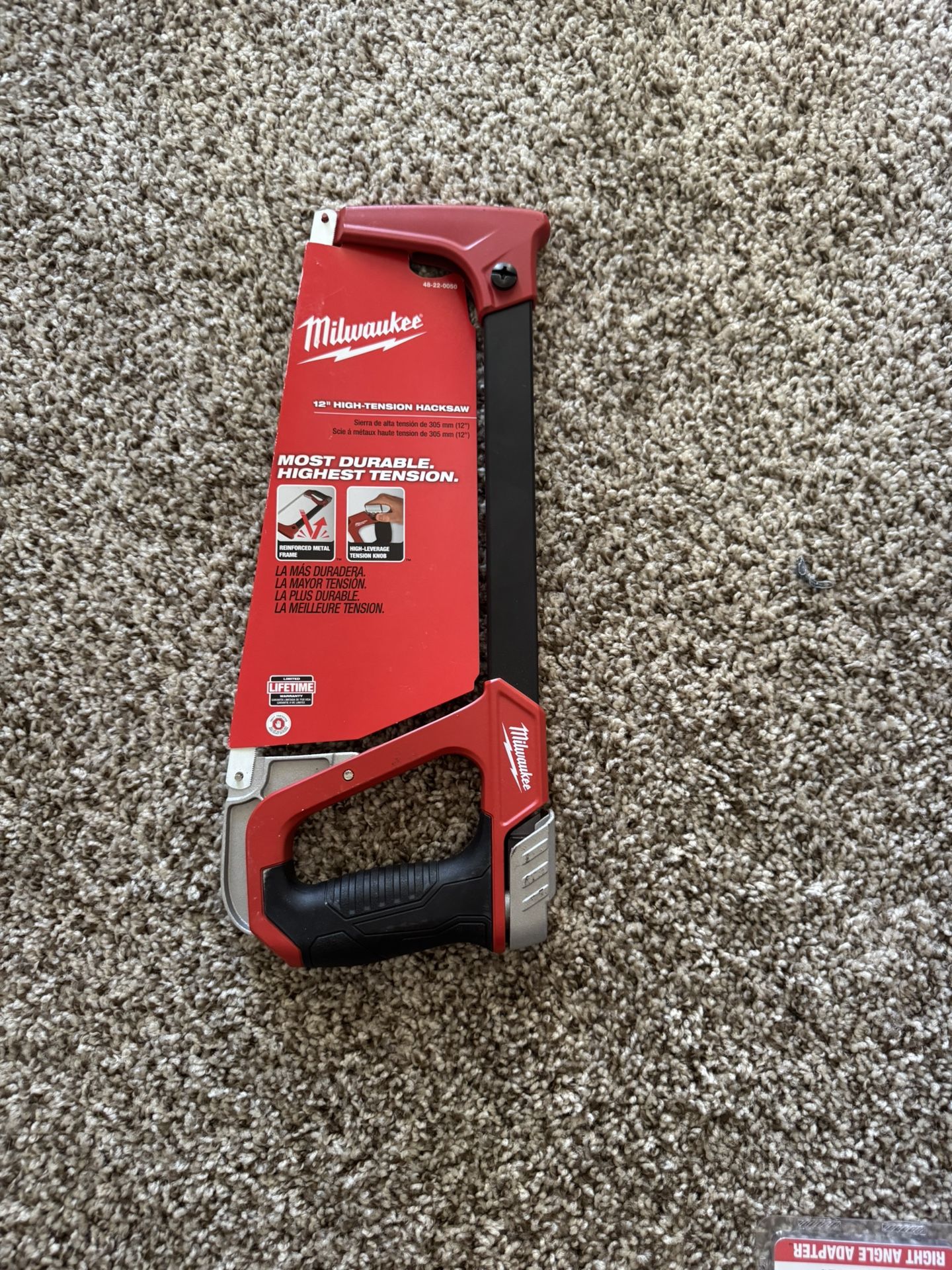 Milwaukee 12 “ Hacksaw in Metal Frame & Overmolded Handle