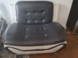 Black and White single seat sofa