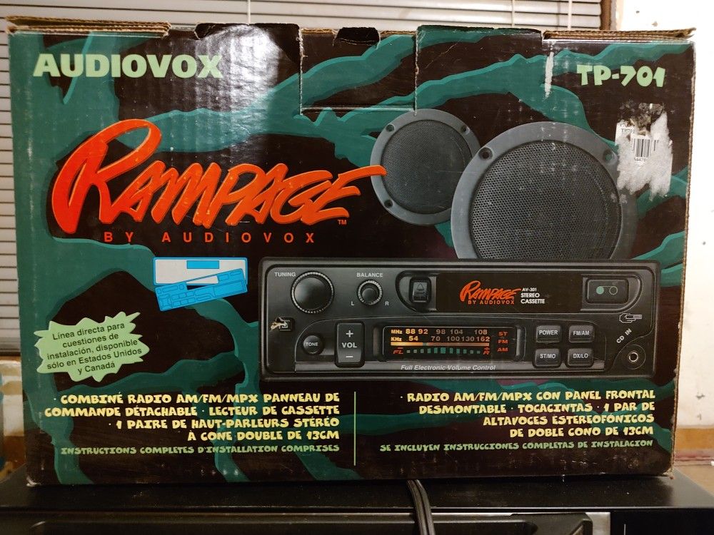 Audiovox Cassette Deck with door speakers