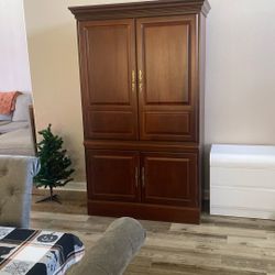 Wood TV armoire 