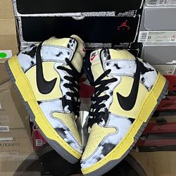 nike dunk high 1985 black acid wash