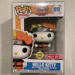 GLOW Naruto Hello Kitty Funko Pop *MINT* Target Exclusive Naruto Shippuden 1019 with protector Anime Cosplay