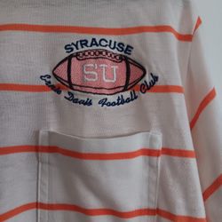 Vintage 1980s Syracuse University Ernie Davis Football Club Polo Shirt Size Xl