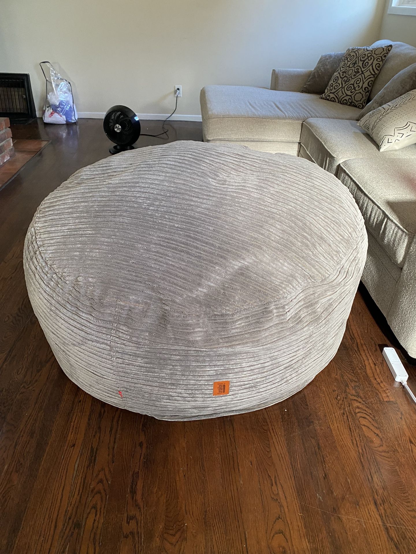 CordaRoy Giant Bean Bag, Full Size Mattress Inside