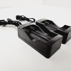 2pcs 220V Dual Charger For 18650 3.7V Rechargeable Li-Ion Battery Storage Box