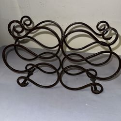 WINE RACK 6 BOTTLES HOLDER BLACK METAL