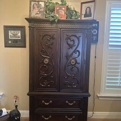 Beautiful Hard Wood Furniture Set , Armoire and Chester