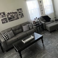 Couch, Chair And Ottoman Set