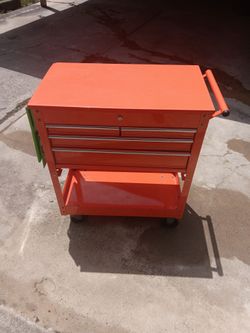 US General 4 drawer tool cart with side  shelf