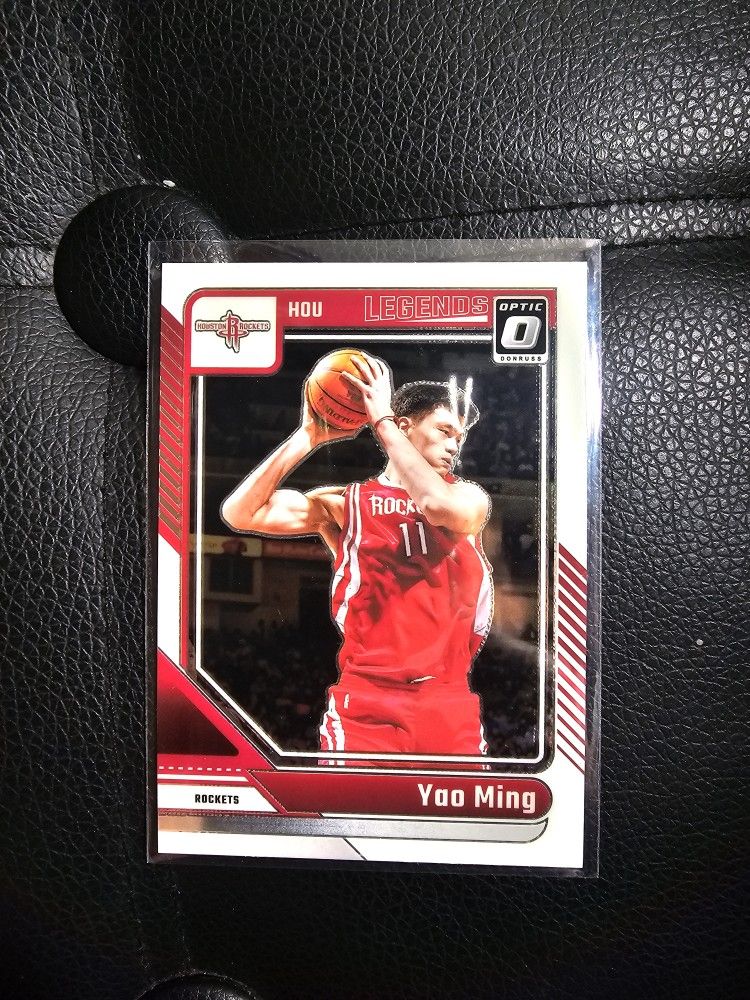 YAO MING ROCKETS OPTIC PANINI NBA SPORTS CARD!