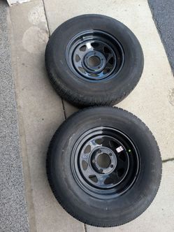 Pair of 14" Trailer Wheels Rims and Tires