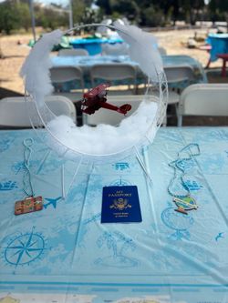 Kids party travel decor