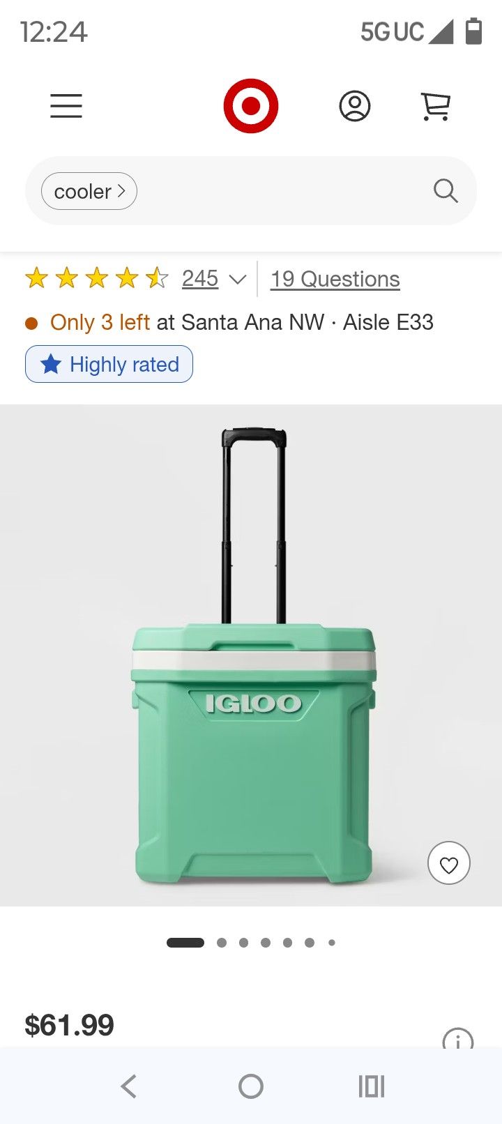 Igloo 60q Cooler New