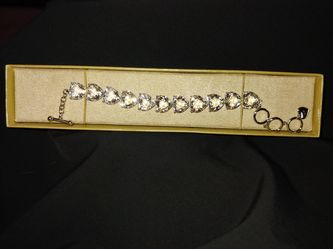 Sterling silver heart bracelet