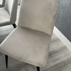 Formal Dining Table Velvet Chairs 