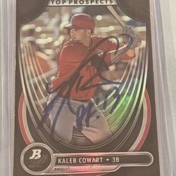 2013 Bowman Platinum KALEB COWART Signed Insert Angels RC #TP-KC Rookie