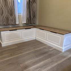 corner breakfast nook bench with storage