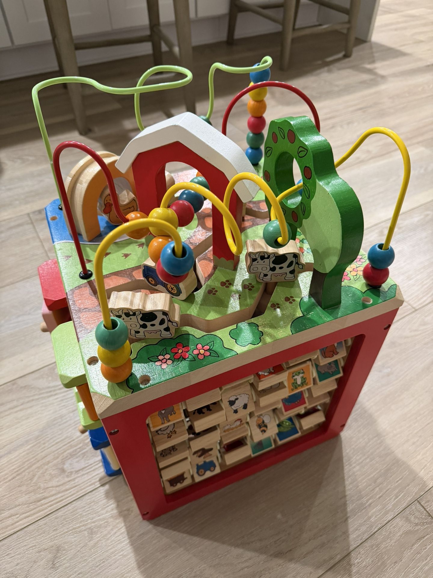 Baby wooden Activity Cube