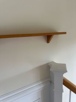 Oak picture shelves