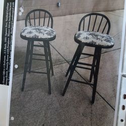 Black and white stools