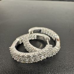 14KT WG DIAMOND EARRINGS 2CTW