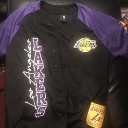 LOS ANGELES LAKERS NBA Jersey Shirt Black Mens Size  L