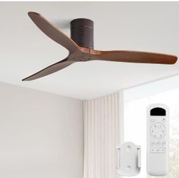 ❤️‍🔥 R4） Sofucor 52 Inch Wood Ceiling Fan No Light,