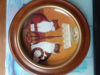 A Set Of Eight Cat Collector Bradford Exchange Plates Vintage
