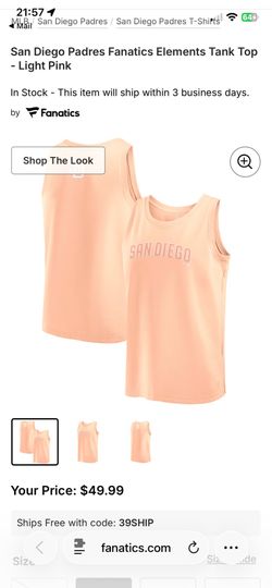 Women’s Peach Padres Tank Size Small