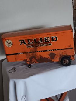 Vintage 1950s tonka allied pressed metal trailer