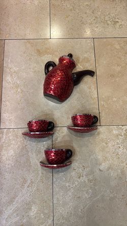 Ceramic Coffee-Themed Wall Décor Set ☕️